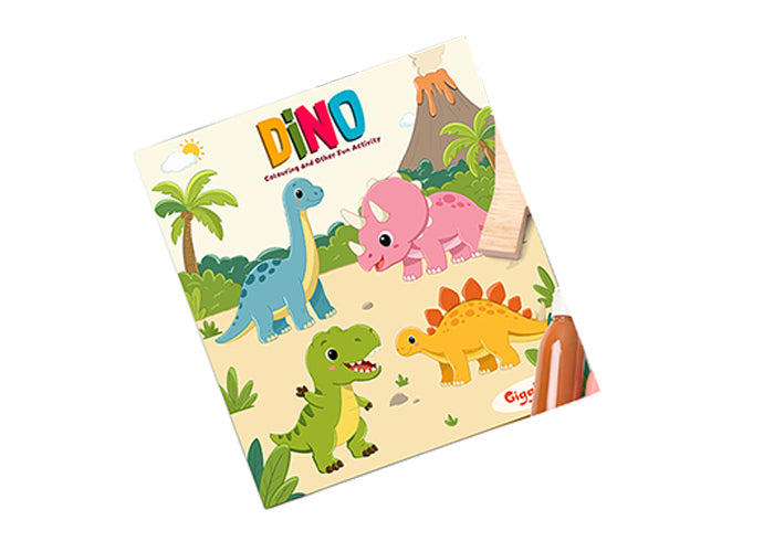 Dino Coloring & Activity Book and Stickers